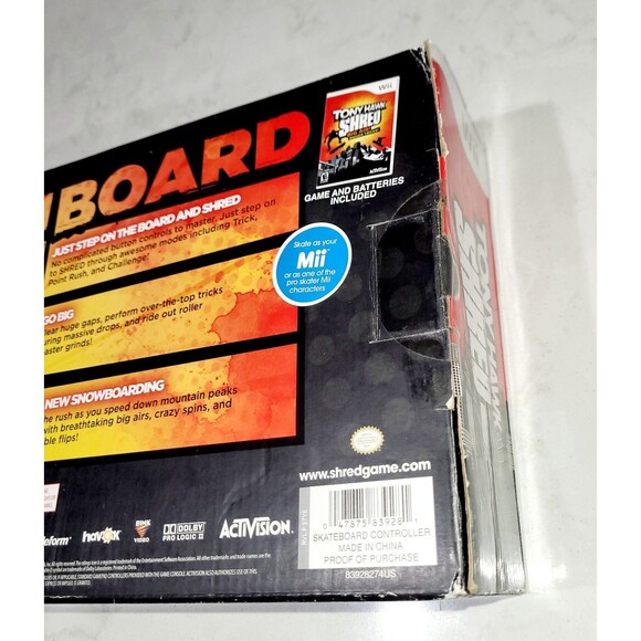Wii Tony Hawk Shred Skateboard Bundle Game Dongle Wireless Board Controller NEW - Picture 7 of 12